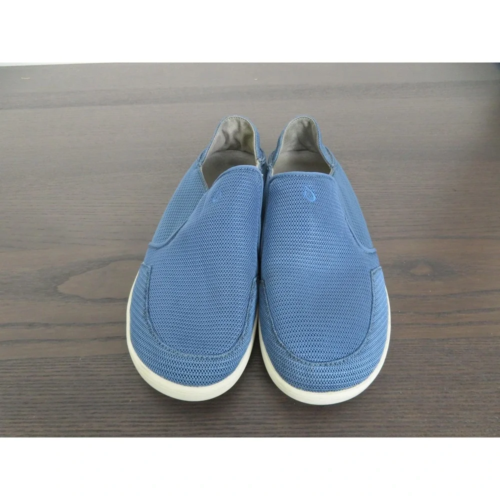 OluKai Nohea Mesh Shoes Mens Size 11 Blue Slip On Loafer Comfort Casual